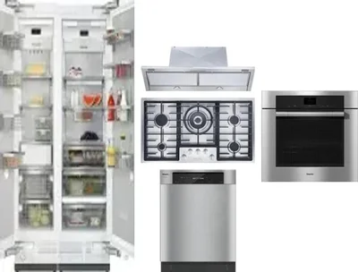 6 Piece Package Includes Refrigerator, Freezer, Cooktop, Wall Oven, Hood And Dishwasher