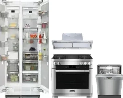 5 Piece Package Includes Refrigerator, Freezer, Range, Hood And Dishwasher
