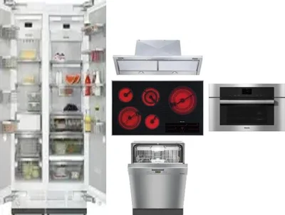6 Piece Package Includes Refrigerator, Freezer, Cooktop, Wall Oven, Hood And Dishwasher