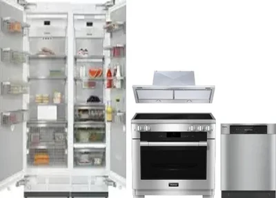 5 Piece Package Includes Refrigerator, Freezer, Range, Hood And Dishwasher