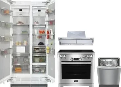 5 Piece Package Includes Refrigerator, Freezer, Range, Hood And Dishwasher