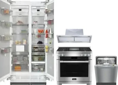 5 Piece Package Includes Refrigerator, Freezer, Range, Hood And Dishwasher