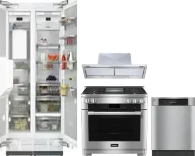 5 Piece Package Includes Refrigerator, Freezer, Range, Hood And Dishwasher