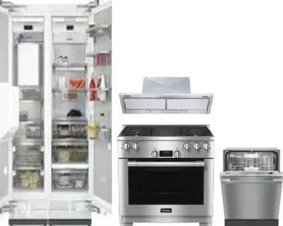 5 Piece Package Includes Refrigerator, Freezer, Range, Hood And Dishwasher