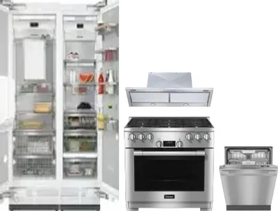 5 Piece Package Includes Refrigerator, Freezer, Range, Hood And Dishwasher