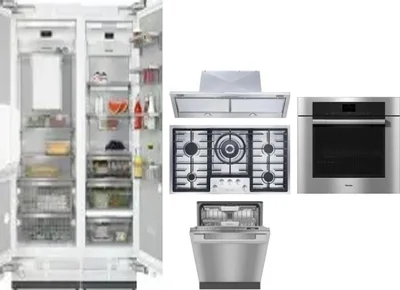 6 Piece Package Includes Refrigerator, Freezer, Cooktop, Wall Oven, Hood And Dishwasher