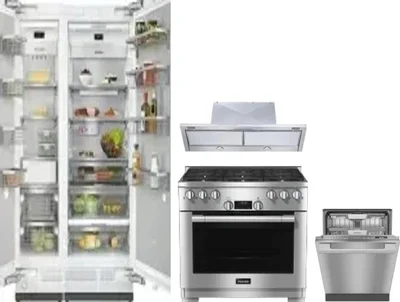 5 Piece Package Includes Refrigerator, Freezer, Range, Hood And Dishwasher