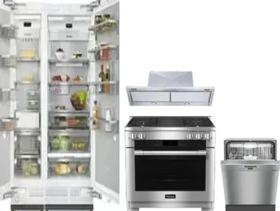 5 Piece Package Includes Refrigerator, Freezer, Range, Hood And Dishwasher