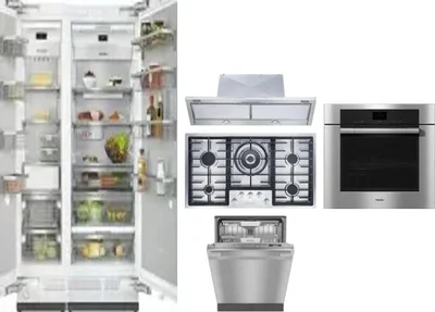 6 Piece Package Includes Refrigerator, Freezer, Cooktop, Wall Oven, Hood And Dishwasher