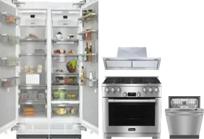5 Piece Package Includes Refrigerator, Freezer, Range, Hood And Dishwasher