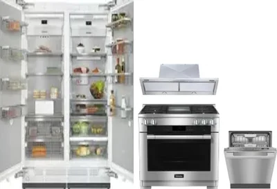 5 Piece Package Includes Refrigerator, Freezer, Range, Hood And Dishwasher