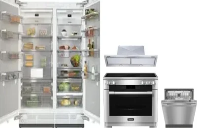 5 Piece Package Includes Refrigerator, Freezer, Range, Hood And Dishwasher