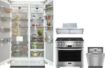 5 Piece Package Includes Refrigerator, Freezer, Range, Hood And Dishwasher