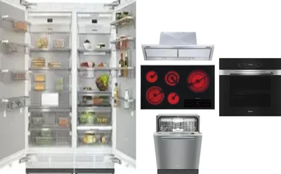 6 Piece Package Includes Refrigerator, Freezer, Cooktop, Wall Oven, Hood And Dishwasher
