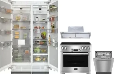 5 Piece Package Includes Refrigerator, Freezer, Range, Hood And Dishwasher