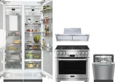 5 Piece Package Includes Refrigerator, Freezer, Range, Hood And Dishwasher