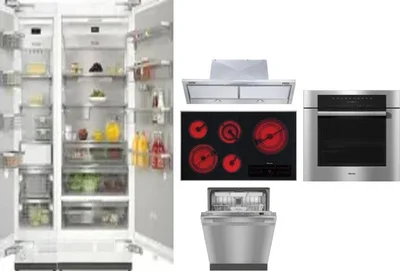 6 Piece Package Includes Refrigerator, Freezer, Cooktop, Wall Oven, Hood And Dishwasher