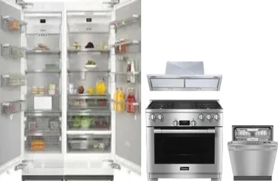 5 Piece Package Includes Refrigerator, Freezer, Range, Hood And Dishwasher