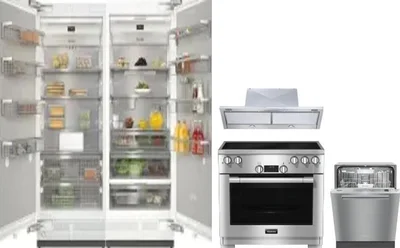 5 Piece Package Includes Refrigerator, Freezer, Range, Hood And Dishwasher