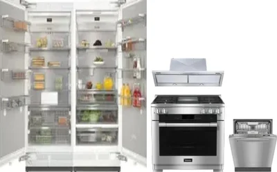 5 Piece Package Includes Refrigerator, Freezer, Range, Hood And Dishwasher