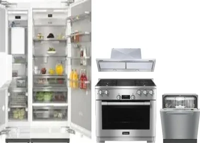 5 Piece Package Includes Refrigerator, Freezer, Range, Hood And Dishwasher