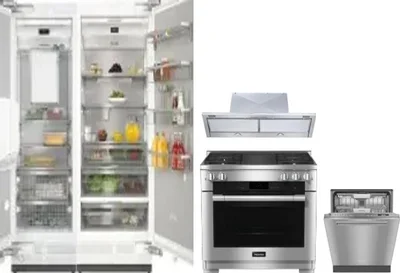 5 Piece Package Includes Refrigerator, Freezer, Range, Hood And Dishwasher