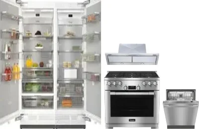 5 Piece Package Includes Refrigerator, Freezer, Range, Hood And Dishwasher