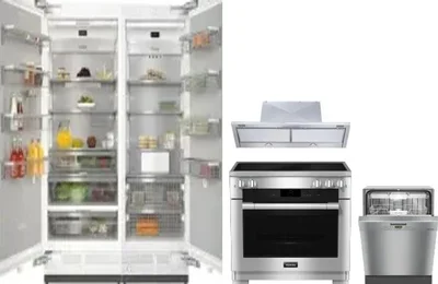 5 Piece Package Includes Refrigerator, Freezer, Range, Hood And Dishwasher
