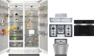 6 Piece Package Includes Refrigerator, Freezer, Cooktop, Wall Oven, Hood And Dishwasher