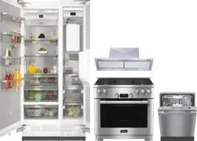 5 Piece Package Includes Refrigerator, Freezer, Range, Hood And Dishwasher