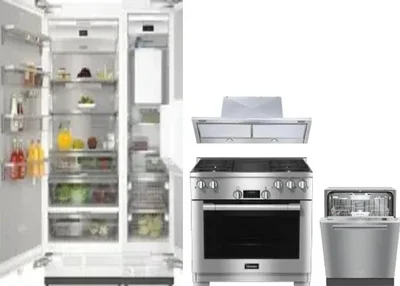 5 Piece Package Includes Refrigerator, Freezer, Range, Hood And Dishwasher