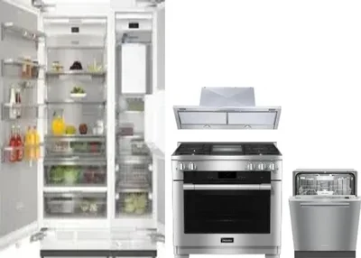 5 Piece Package Includes Refrigerator, Freezer, Range, Hood And Dishwasher