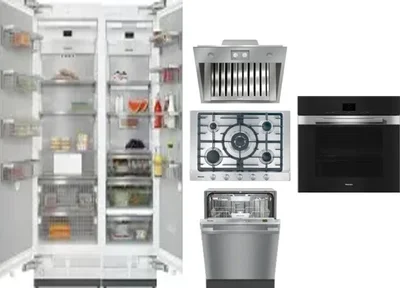 6 Piece Package Includes Refrigerator, Freezer, Cooktop, Wall Oven, Hood And Dishwasher