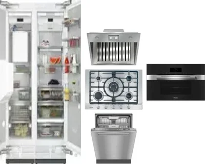 6 Piece Package Includes Refrigerator, Freezer, Cooktop, Wall Oven, Hood And Dishwasher