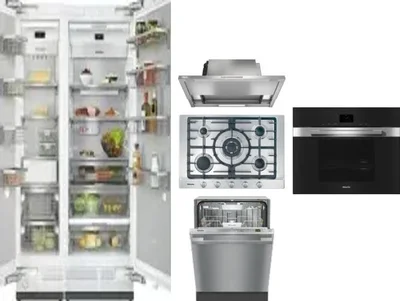 6 Piece Package Includes Refrigerator, Freezer, Cooktop, Wall Oven, Hood And Dishwasher