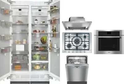 6 Piece Package Includes Refrigerator, Freezer, Cooktop, Wall Oven, Hood And Dishwasher