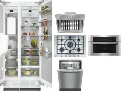 6 Piece Package Includes Refrigerator, Freezer, Cooktop, Wall Oven, Hood And Dishwasher