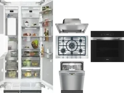 6 Piece Package Includes Refrigerator, Freezer, Cooktop, Wall Oven, Hood And Dishwasher