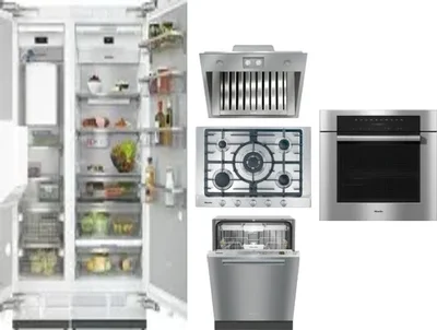 6 Piece Package Includes Refrigerator, Freezer, Cooktop, Wall Oven, Hood And Dishwasher