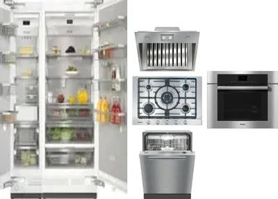 6 Piece Package Includes Refrigerator, Freezer, Cooktop, Wall Oven, Hood And Dishwasher