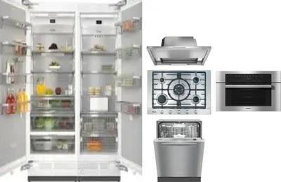 6 Piece Package Includes Refrigerator, Freezer, Cooktop, Wall Oven, Hood And Dishwasher