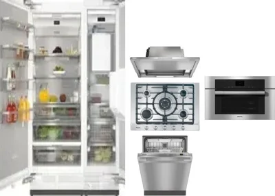 6 Piece Package Includes Refrigerator, Freezer, Cooktop, Wall Oven, Hood And Dishwasher