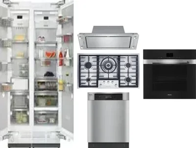 6 Piece Package Includes Refrigerator, Freezer, Cooktop, Wall Oven, Hood And Dishwasher