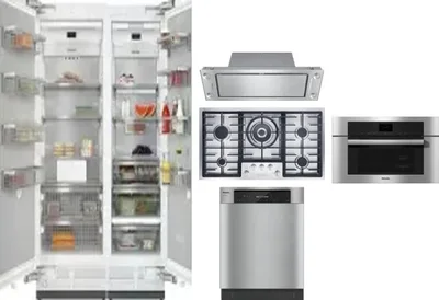 6 Piece Package Includes Refrigerator, Freezer, Cooktop, Wall Oven, Hood And Dishwasher
