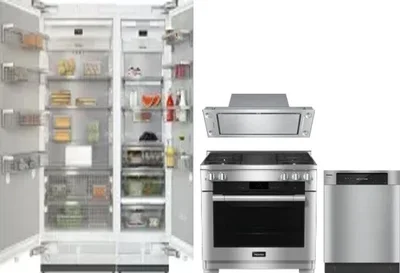 5 Piece Package Includes Refrigerator, Freezer, Range, Hood And Dishwasher