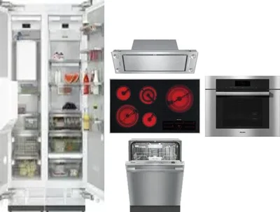 6 Piece Package Includes Refrigerator, Freezer, Cooktop, Wall Oven, Hood And Dishwasher