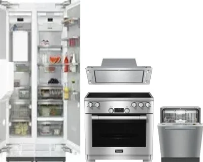 5 Piece Package Includes Refrigerator, Freezer, Range, Hood And Dishwasher