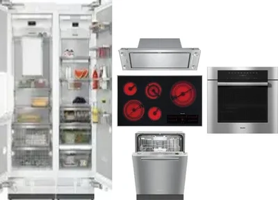 6 Piece Package Includes Refrigerator, Freezer, Cooktop, Wall Oven, Hood And Dishwasher