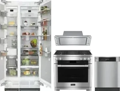 5 Piece Package Includes Refrigerator, Freezer, Range, Hood And Dishwasher