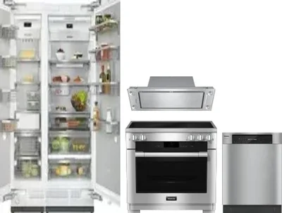 5 Piece Package Includes Refrigerator, Freezer, Range, Hood And Dishwasher